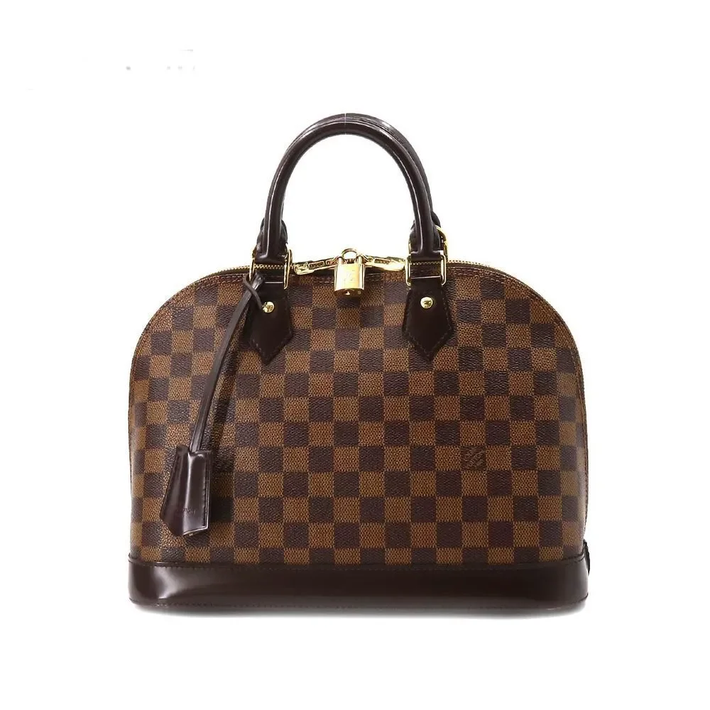 Louis Vuitton Damier Alma PM Hand Bag Ebene Brown